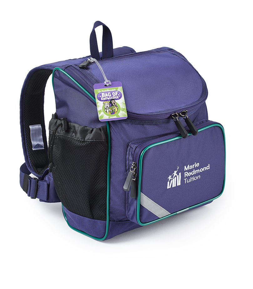 Purple rucksack for students on our 11+ courses in Amersham
