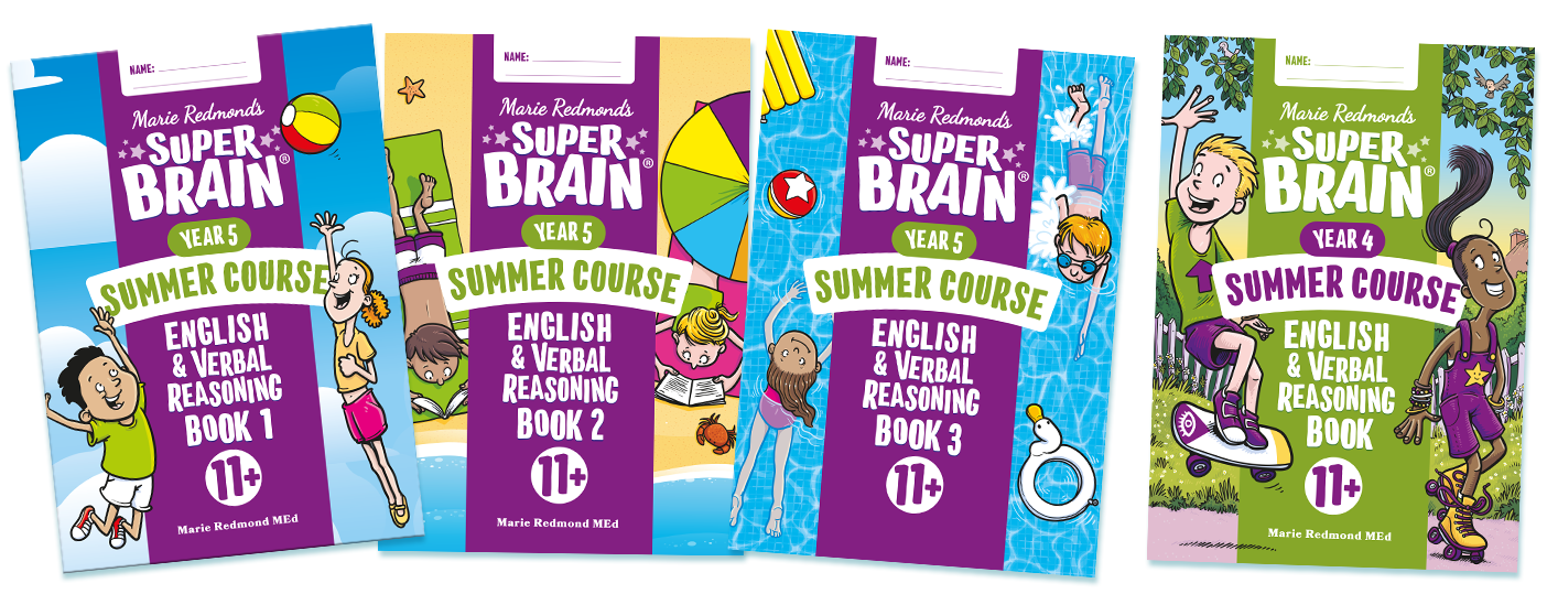 Marie Redmond's Superbrain® English and Verbal Reasoning Books for intensive 11+ summer courses
